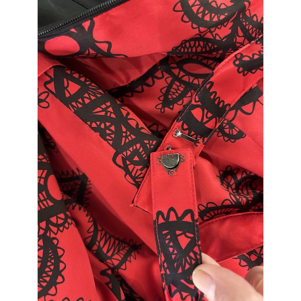 Vintage Red Black Gothic Corset Top Dress‎ Y2K Silk Witchy Vamp Prom Hoco Size 4 - Picture 12 of 16